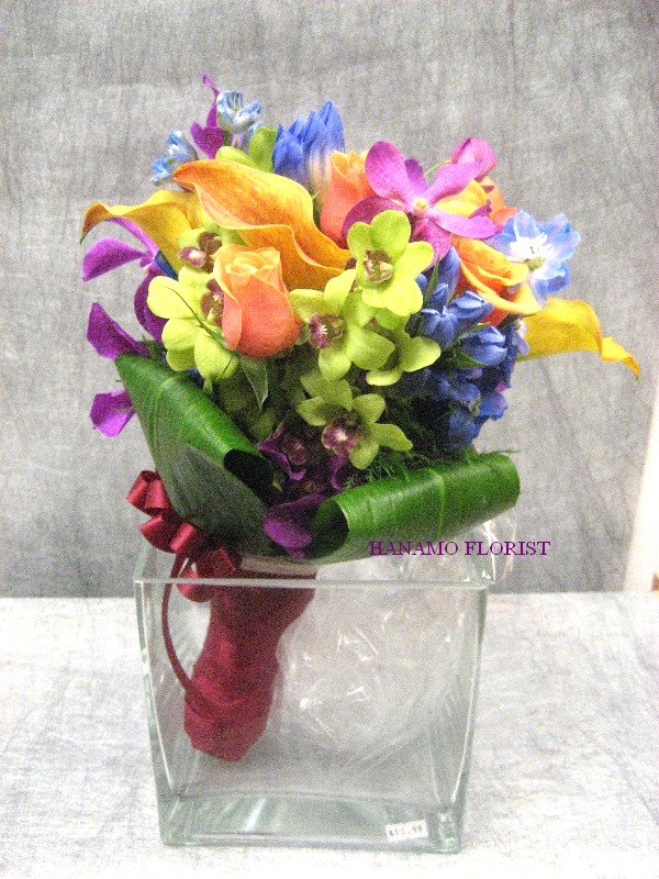 WEDB010 Colourful Hand-Tied Bouquet